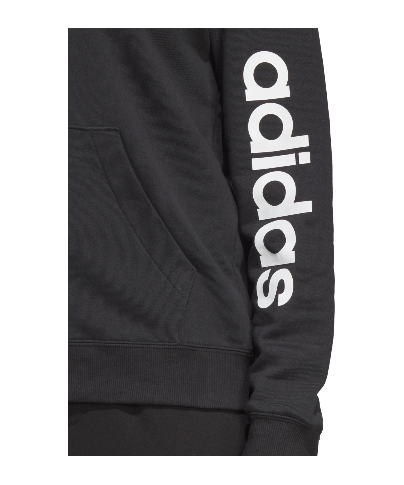 adidas Essentials Linear Full-Zip French Terry Hoodie Black