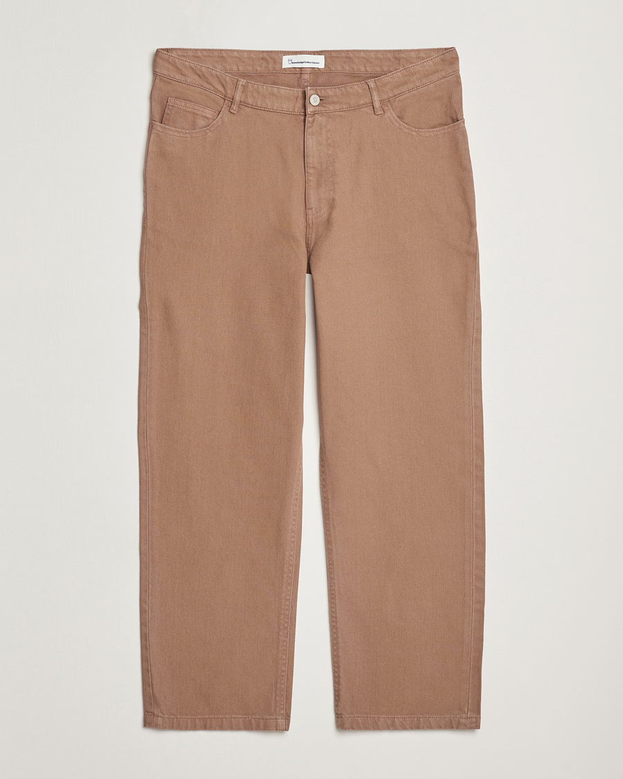 KnowledgeCotton Apparel Flint Five Pocket Twill Pants Tiramisou