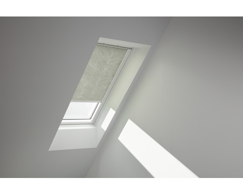 VELUX privacy rolgordijn, olijfgroen gestippeld, handmatig, aluminium frame, RFL C02 4165S