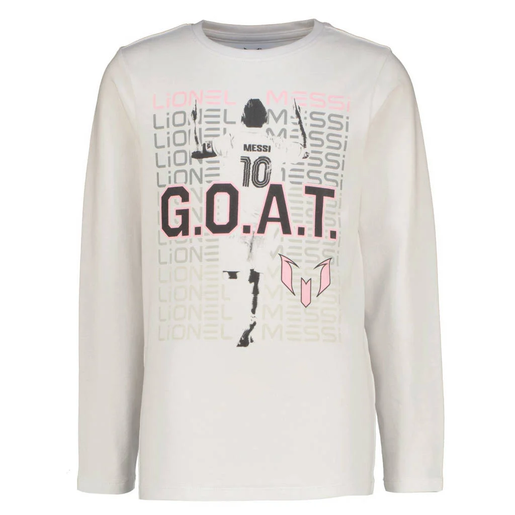Messi pyjamaset wit/grijs melange