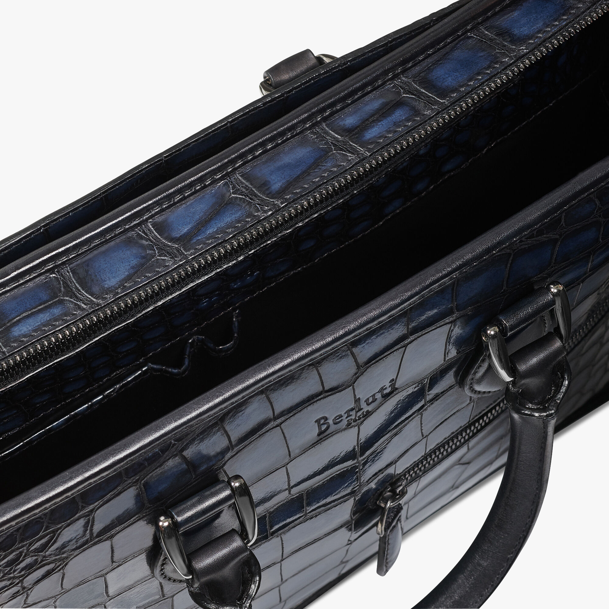 Cartable Un Jour Mini En Cuir d'Alligator