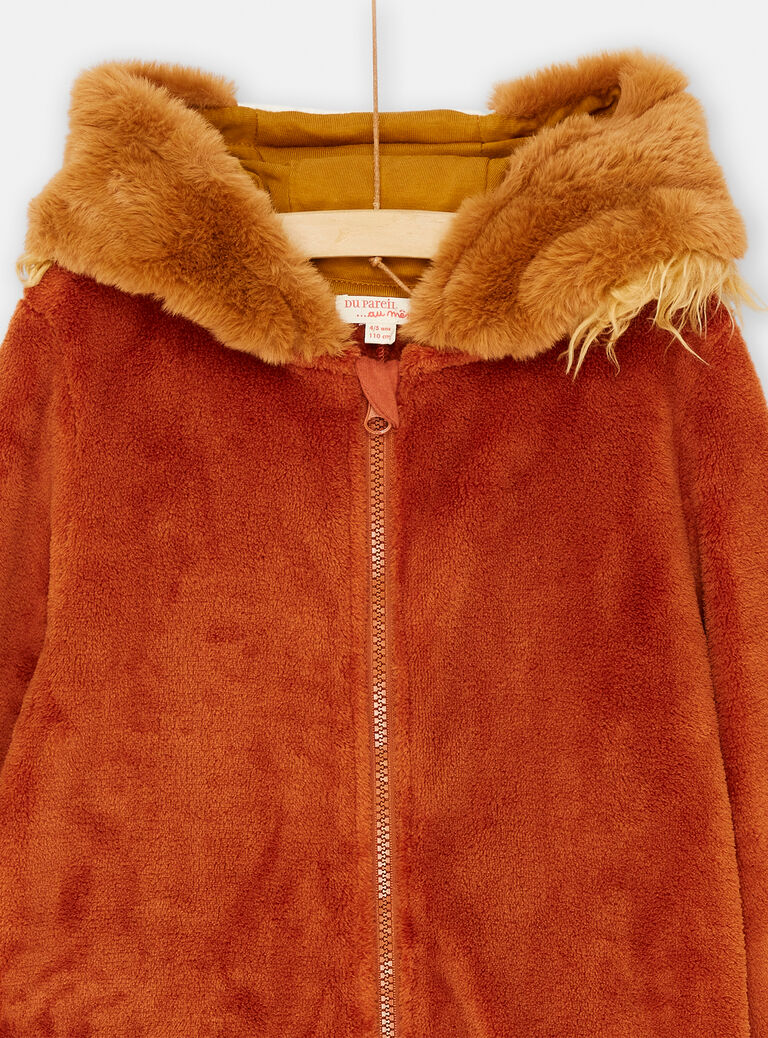 Surpyjama à capuche marron