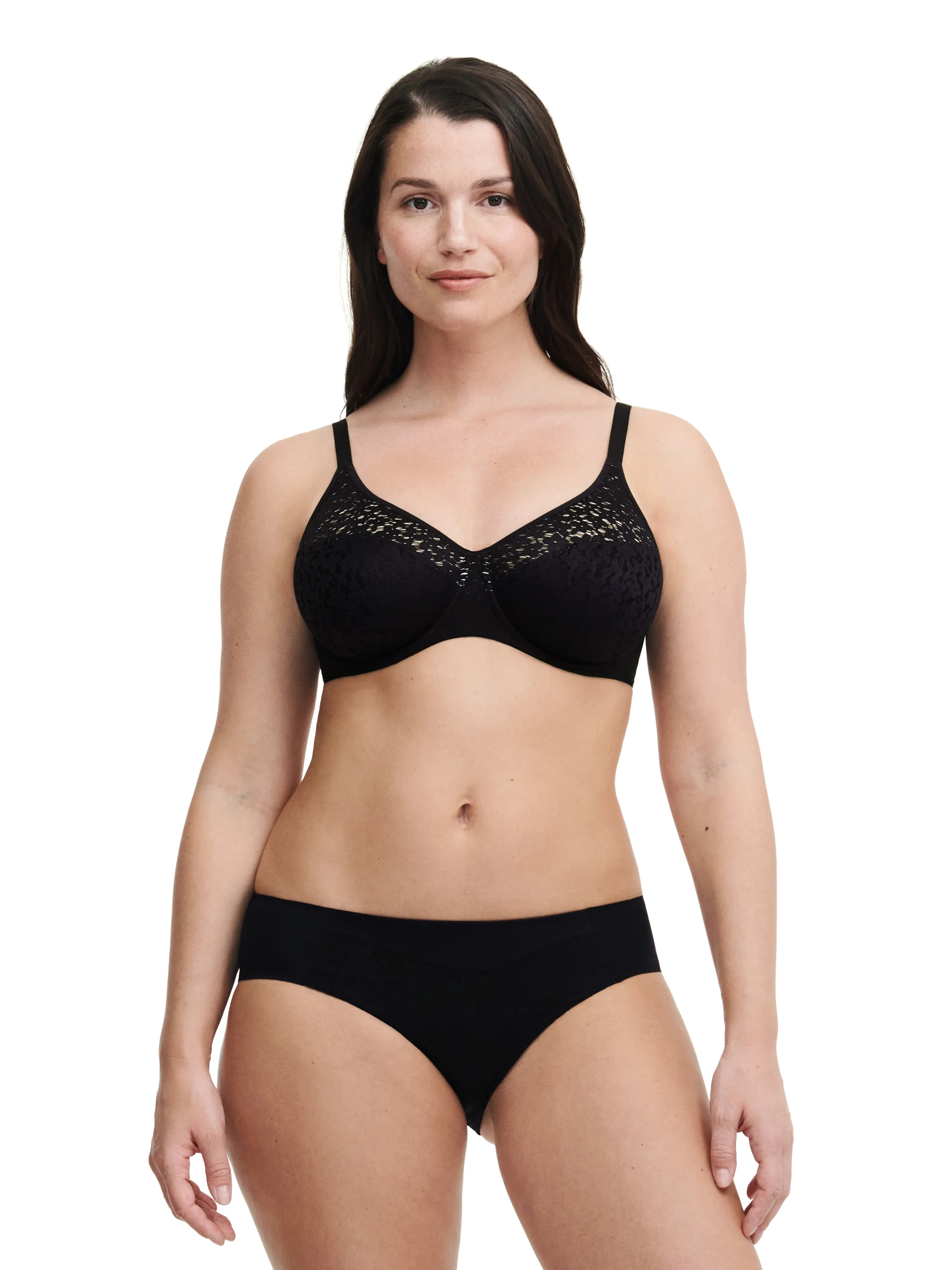 NORAH - Soutien-gorge moulé emboîtant en dentelle | Noir