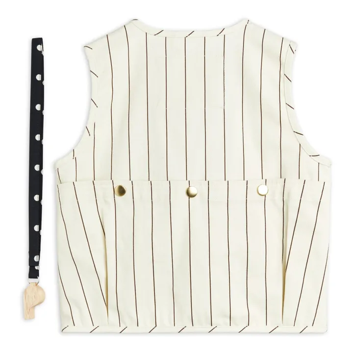 Mini Rodini Veste Sans-Manches Chouette Coton Bio | Ecru