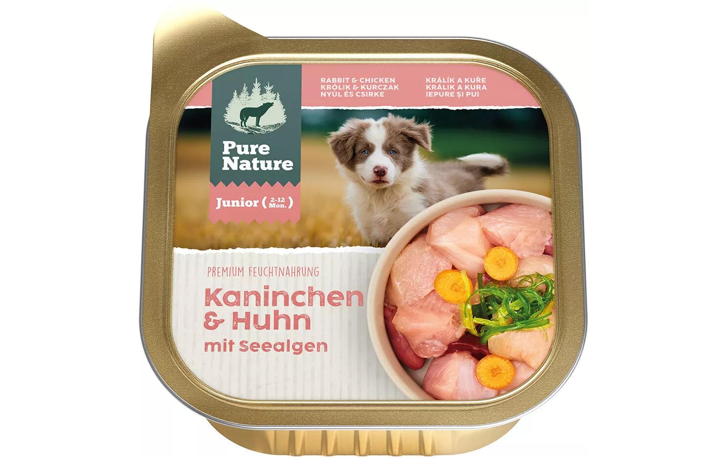 Nassfutter Junior Kaninchen&Huhn, 150 gAlleinfuttermittel für junge Hunde und Welpen
