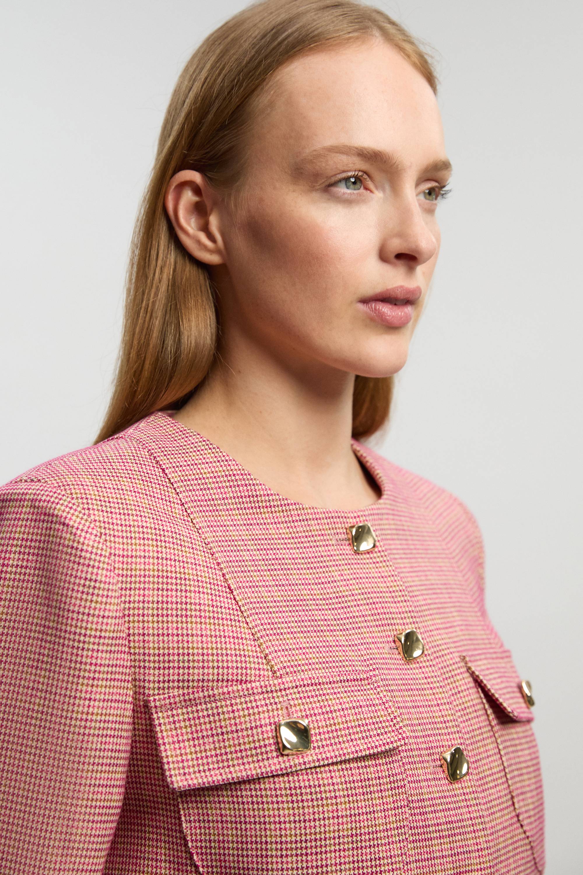 KarenMillen Veste Courte Ajustée À Carreaux