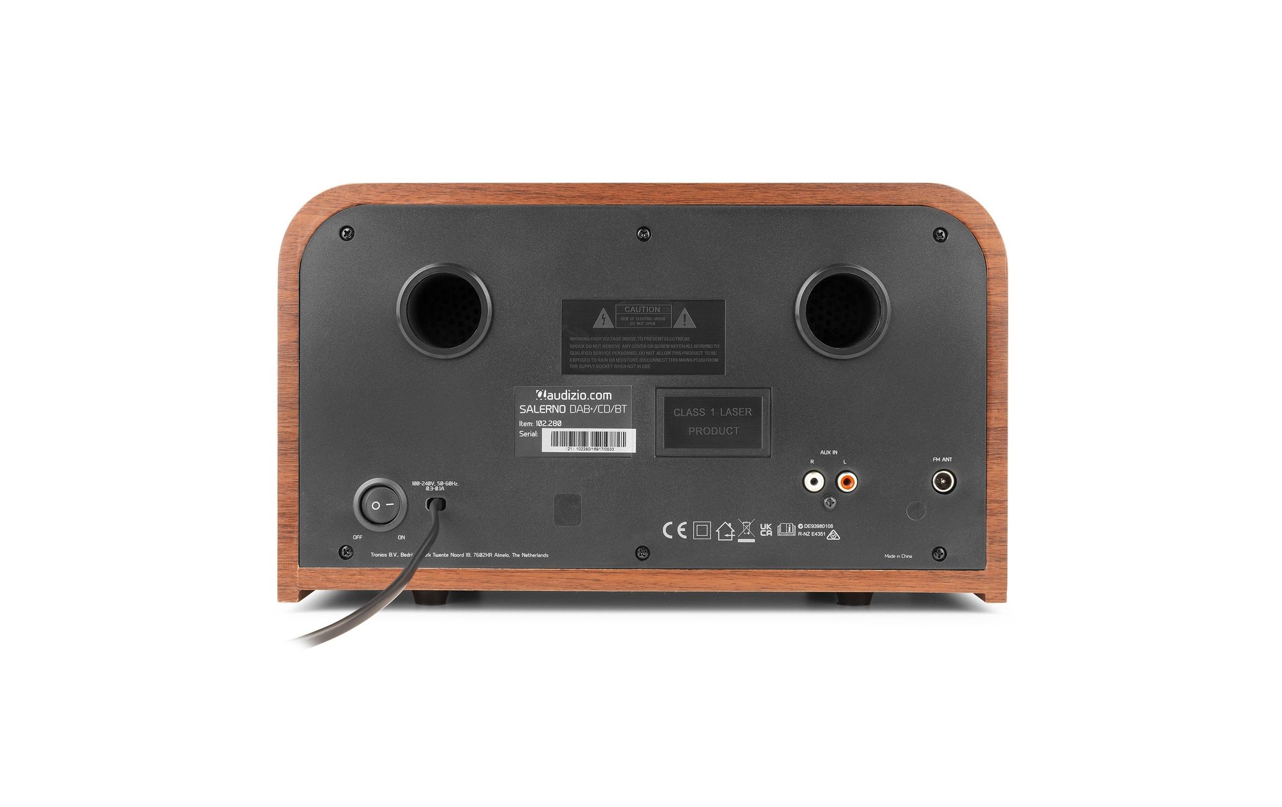 Radio/CD-Player Salerno Braun<br>DAB+-Radio mit CD-Player im klassischen Vintage-Look