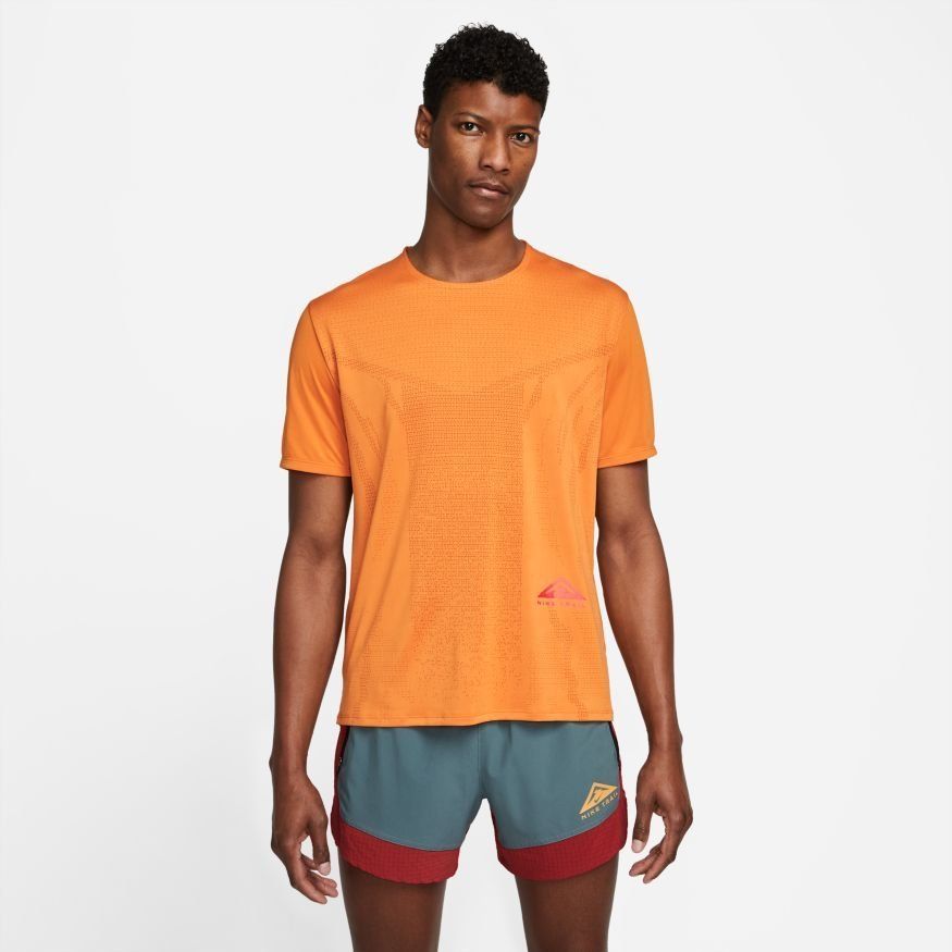 Nike T-shirt Running Dri-FIT Trail Rise 365 - Orange/Rouge