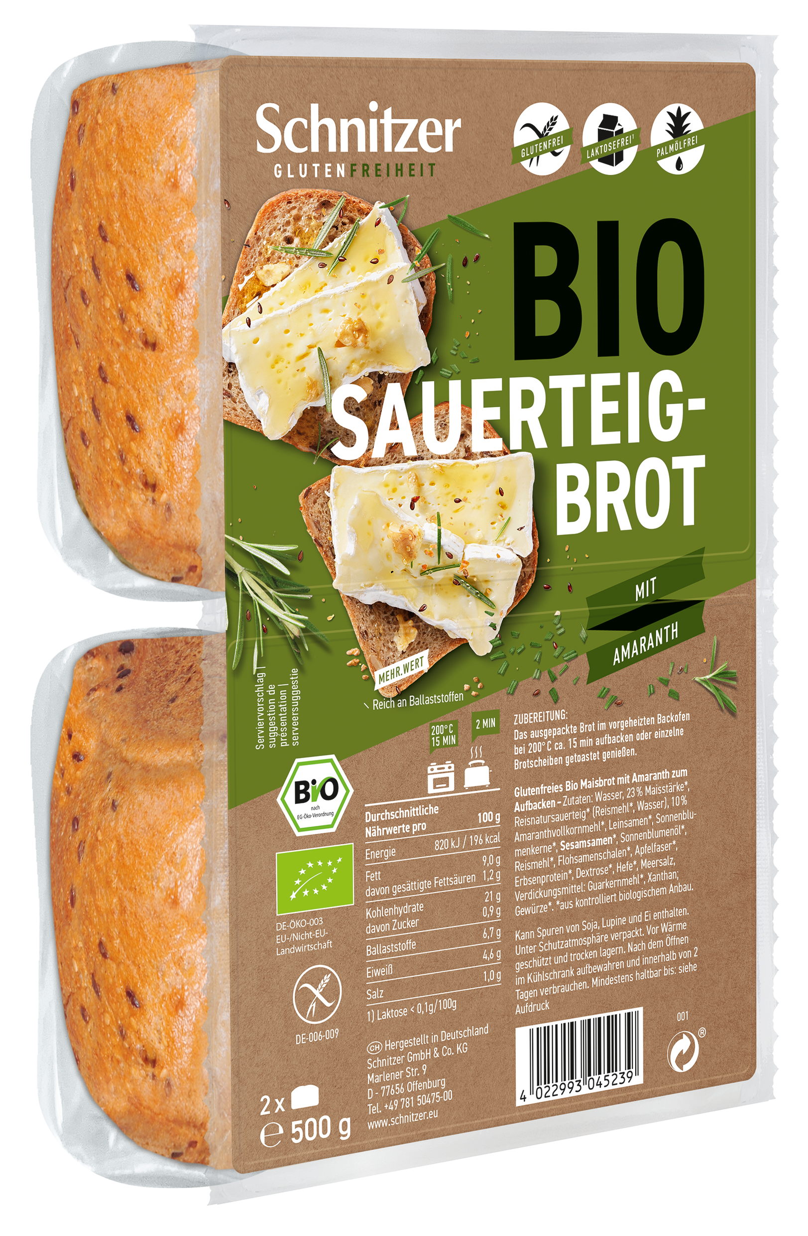 Schnitzer Rustico Amaranth Glutenfrei