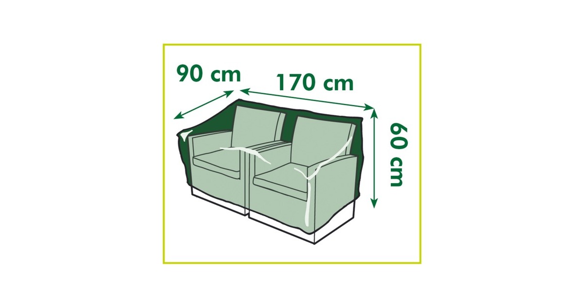 NatureTuinmeubelafdekhoes voor 2-zits loungebank afdekking  (Grijs, 6031600)
