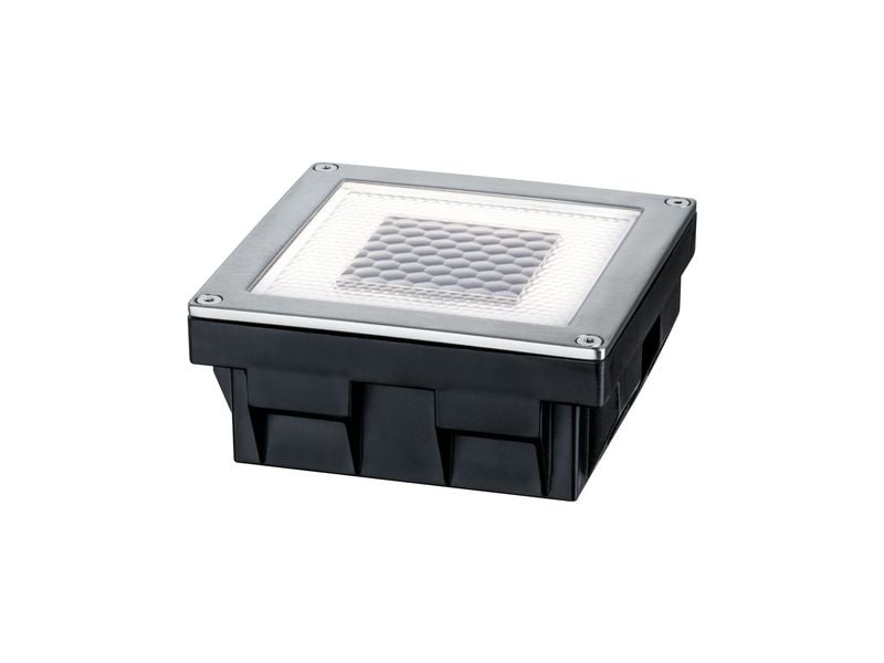 Paulmann Wegeleuchte LED Solar Cube, 0.24W, 2700K, Edelstah LED Bodeneinbauleuchte