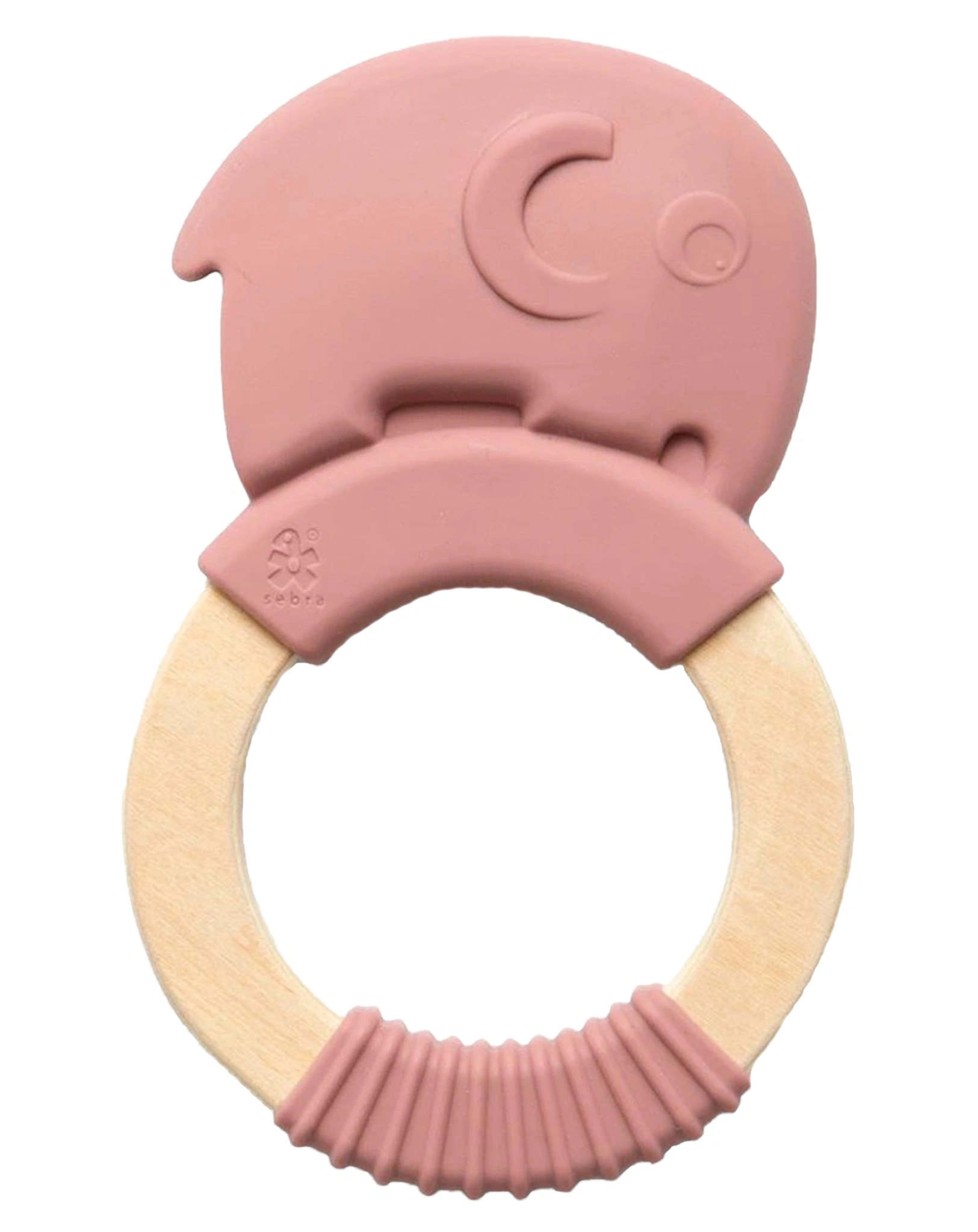 Silikon-Beißring ELEFANT in vintage rose