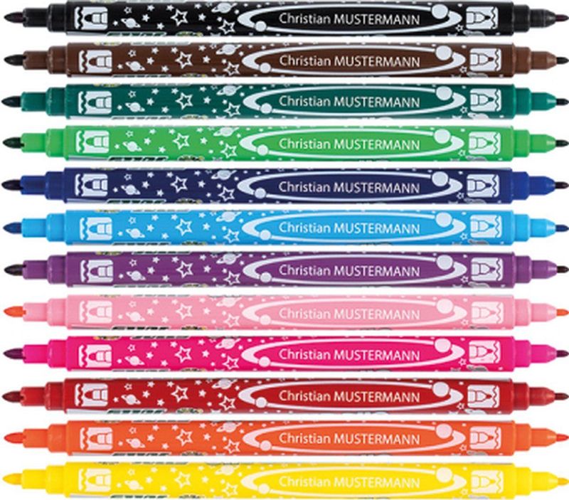 Jolly - Superstar - Viltstiften - Multikleur - 12 Stuks