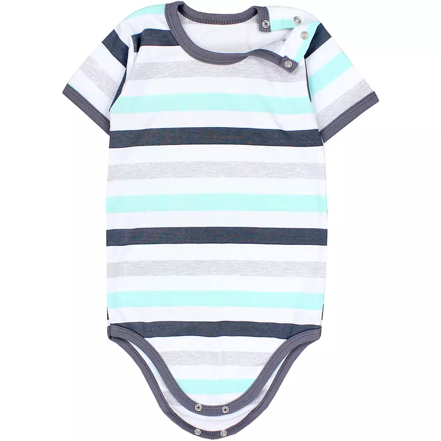 TupTam Kinder Unisex Kurzarm Body 3er Set graublau