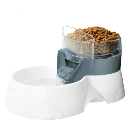 Alimentador automático para animais de estimação, cinza