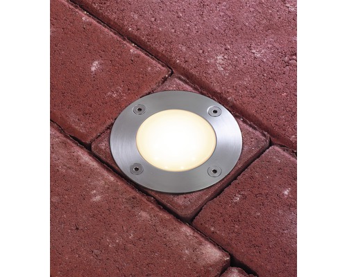 LED-vloerinbouwlamp, roestvrij staal, met lichtbron, 1-lichts, 30 lm, 2700 K, Ø 103 mm, 937,88