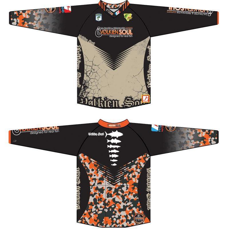 Tee Shirt Manches Longues Homme Volkien - Camo Orange