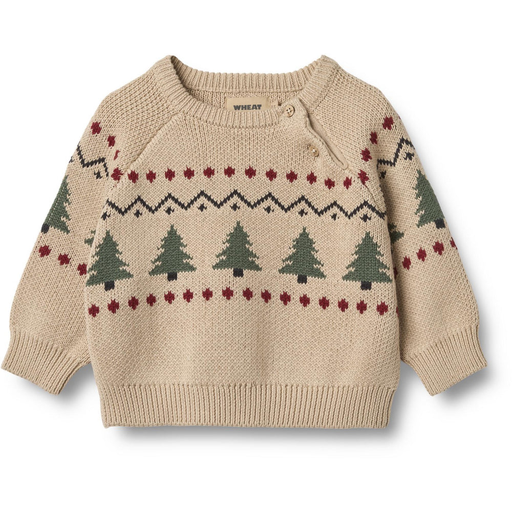 Køb Wheat Warm Sand Jacquard Pullover Balou