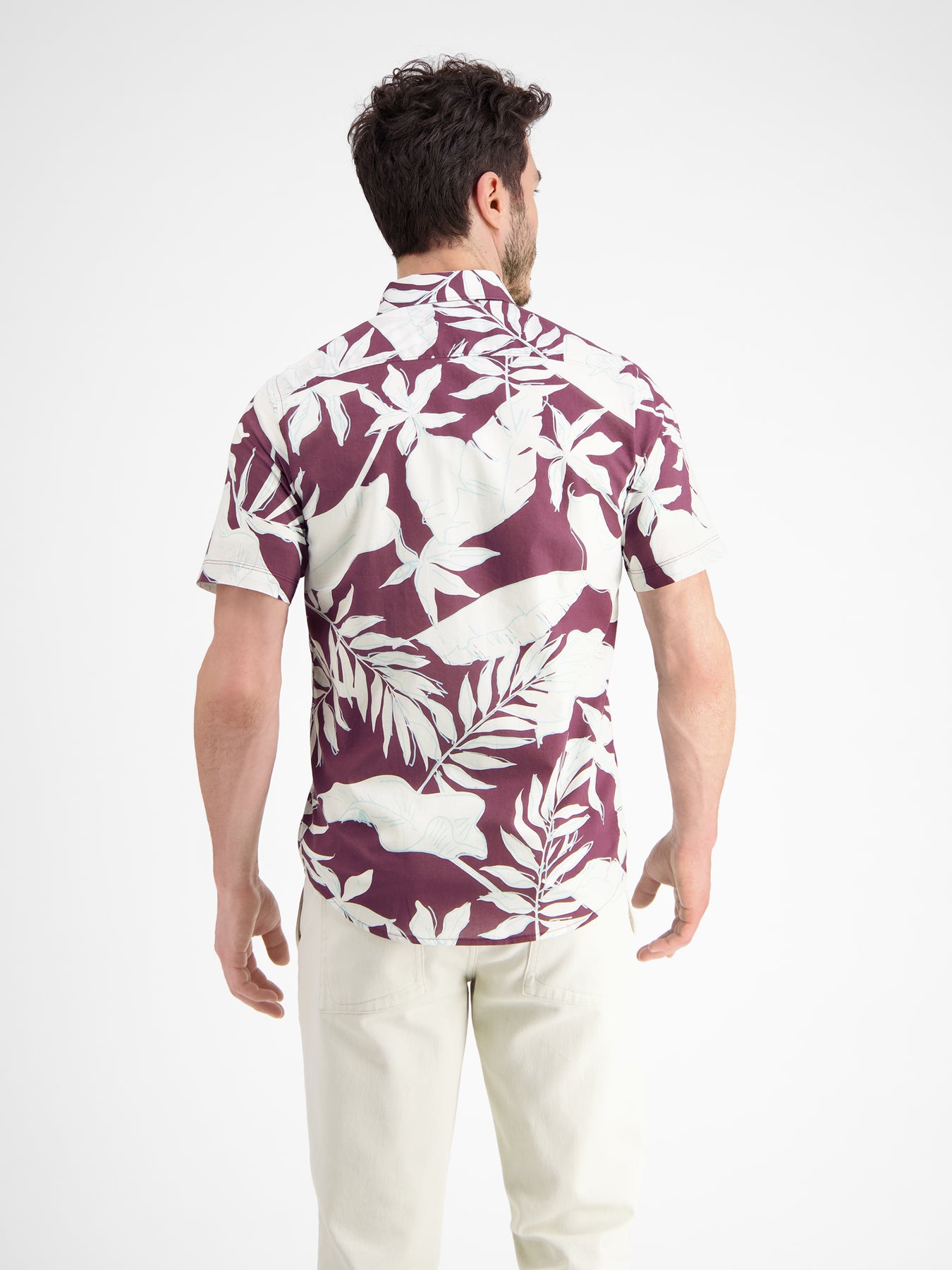 Halbarmhemd mit floralem Print