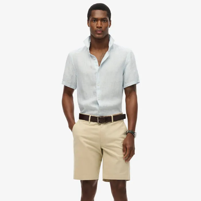 Superdry Vacation Linen SS Overhemd Heren