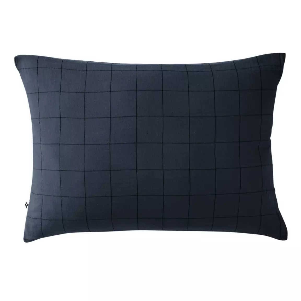 Taie d'oreiller rectangulaire gaze de coton (50 x 70 cm) Gaïa Match Bleu nuit