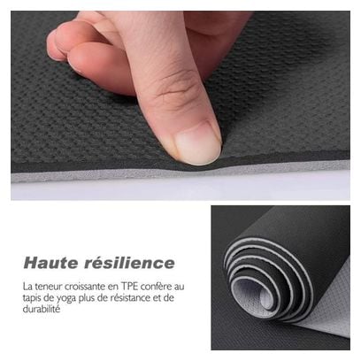 Tapis de Yoga  Tapis Gym  Couleur Noir  183x61x0.6 cm  Tapis de Sol pour Sport  Fitness