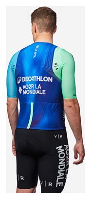 Maillot Manches Courtes Van Rysel RCR PRO Decathlon AG2R La Mondiale Vert/Bleu