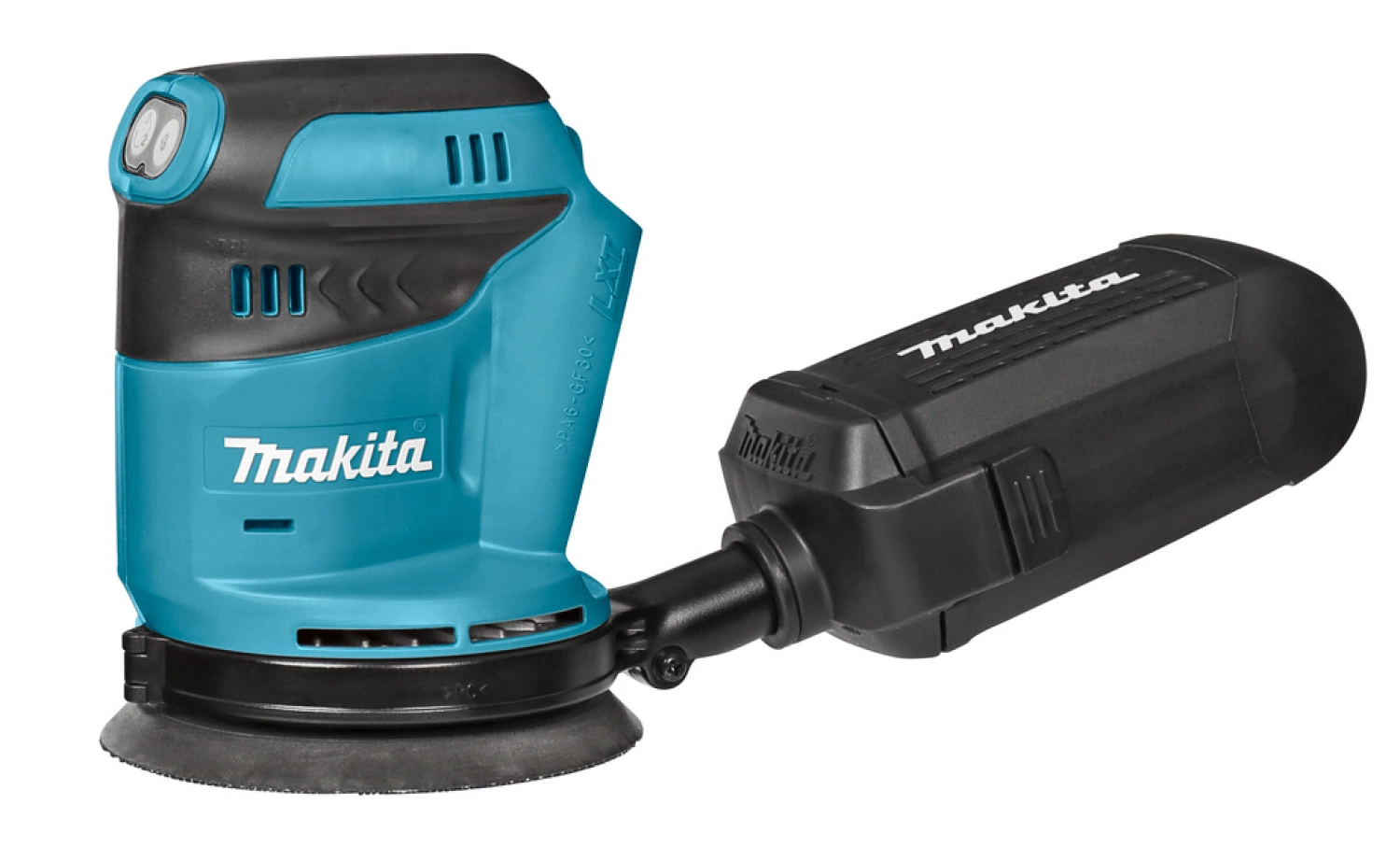 Makita DBO180RMJ 18V Li-Ion Accu excentrische schuurmachine set (2x 4.0Ah accu) in Mbox - 125mm