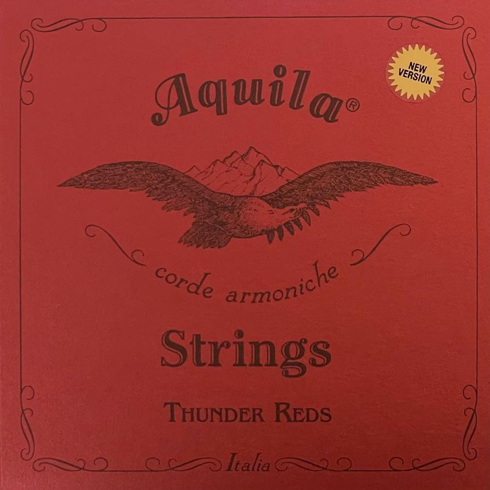Aquila 91U Thunder Reds EADG snarenset bas ukelele 18-21 inch