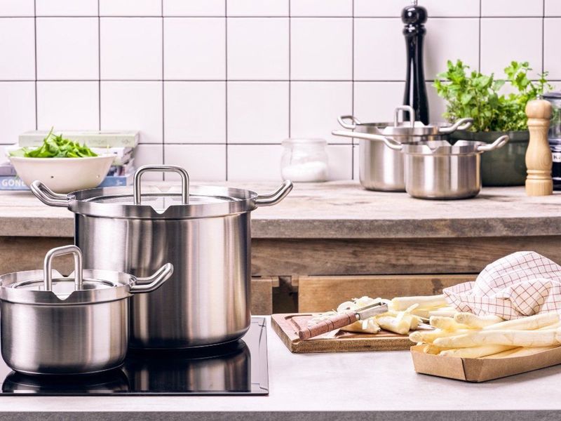 BK Q-linair Master - Pannenset - RVS - 5-delige - Veilig Afgietsysteem - PFAS-vrij