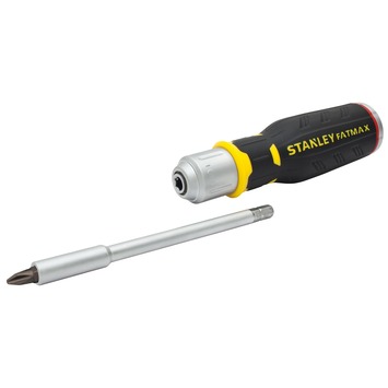 De Stanley schroevendraaier met ratel incl 12 bits