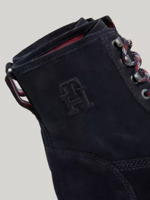 Botas de tornozelo de camurça com cadarço