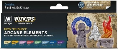 Vallejo - Wizkids Maling Sæt - Arcane Elements - 8X8 ML