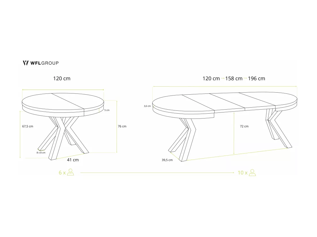 Table à Manger Ronde Extensible Style Loft - Table Industrielle Avec Pieds En Métal Noir - Gain De Place Pour Salon Et Séjour - Chêne Craft - 120 Cm