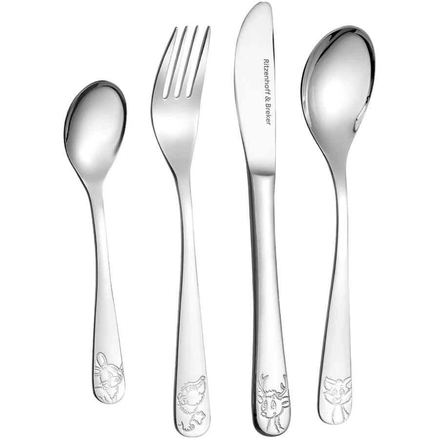 Ritzenhoff & Breker GmbH & Co. KG Kinderbesteck Waldtiere 4er Set silber