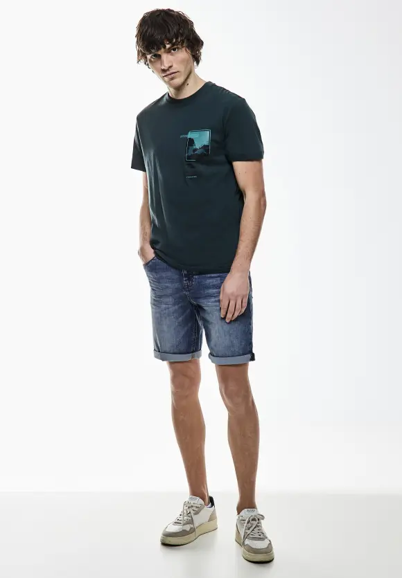 Regular Fit Jeansshorts - indigo blue wash