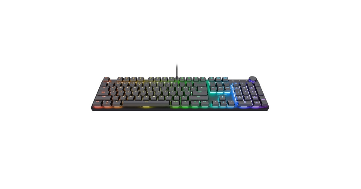 TrustGXT 866 Torix Hoogwaardig mechanisch gaming-toetsenbord, gaming toetsenbord  (Zwart, US lay-out, Huano Red, RGB)
