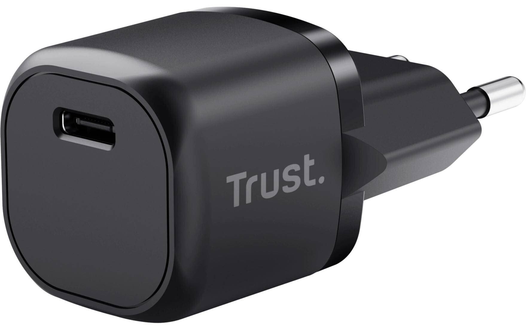 USB-Wandladegerät Maxo Ultrakleines USB-C-PD 20 W SchwarzKompaktes USB-C Power-Delivery-Ladegerät mit 20 W Schnellladefunktion