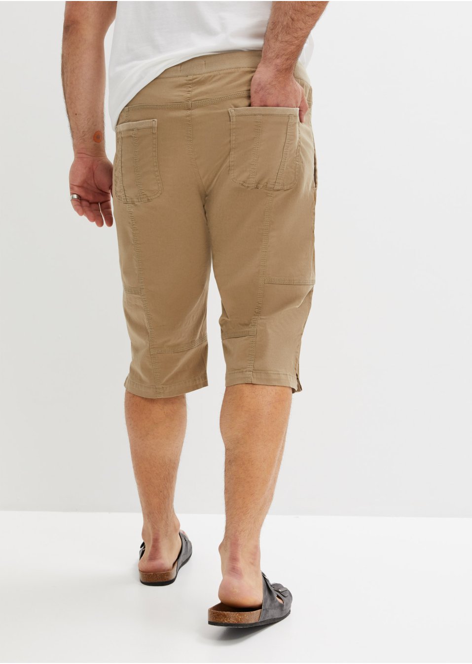 Bermuda long extensible confort pour le ventre, Regular Fit