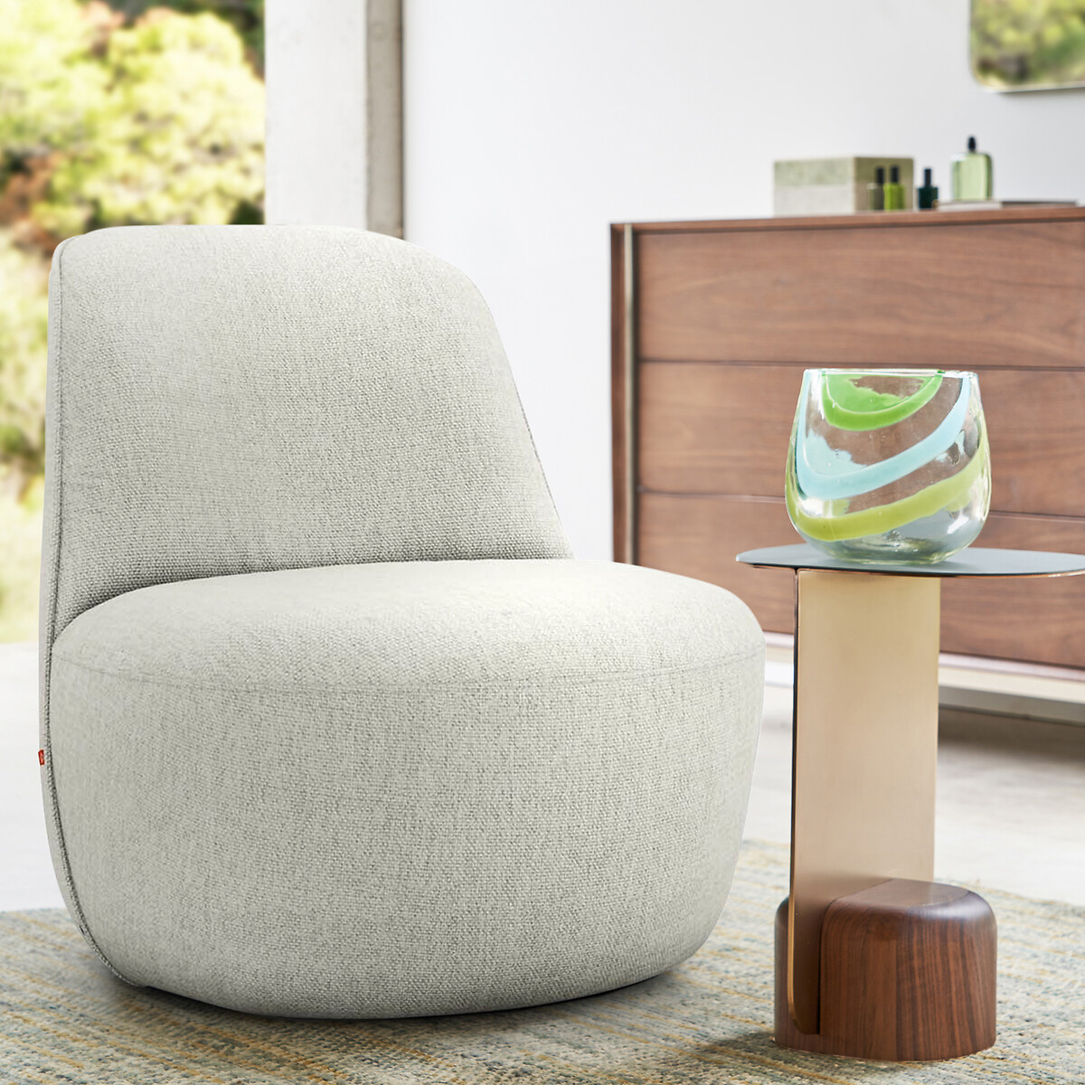 AM.PM<br>Draaifauteuil em bouclé, Rosebury