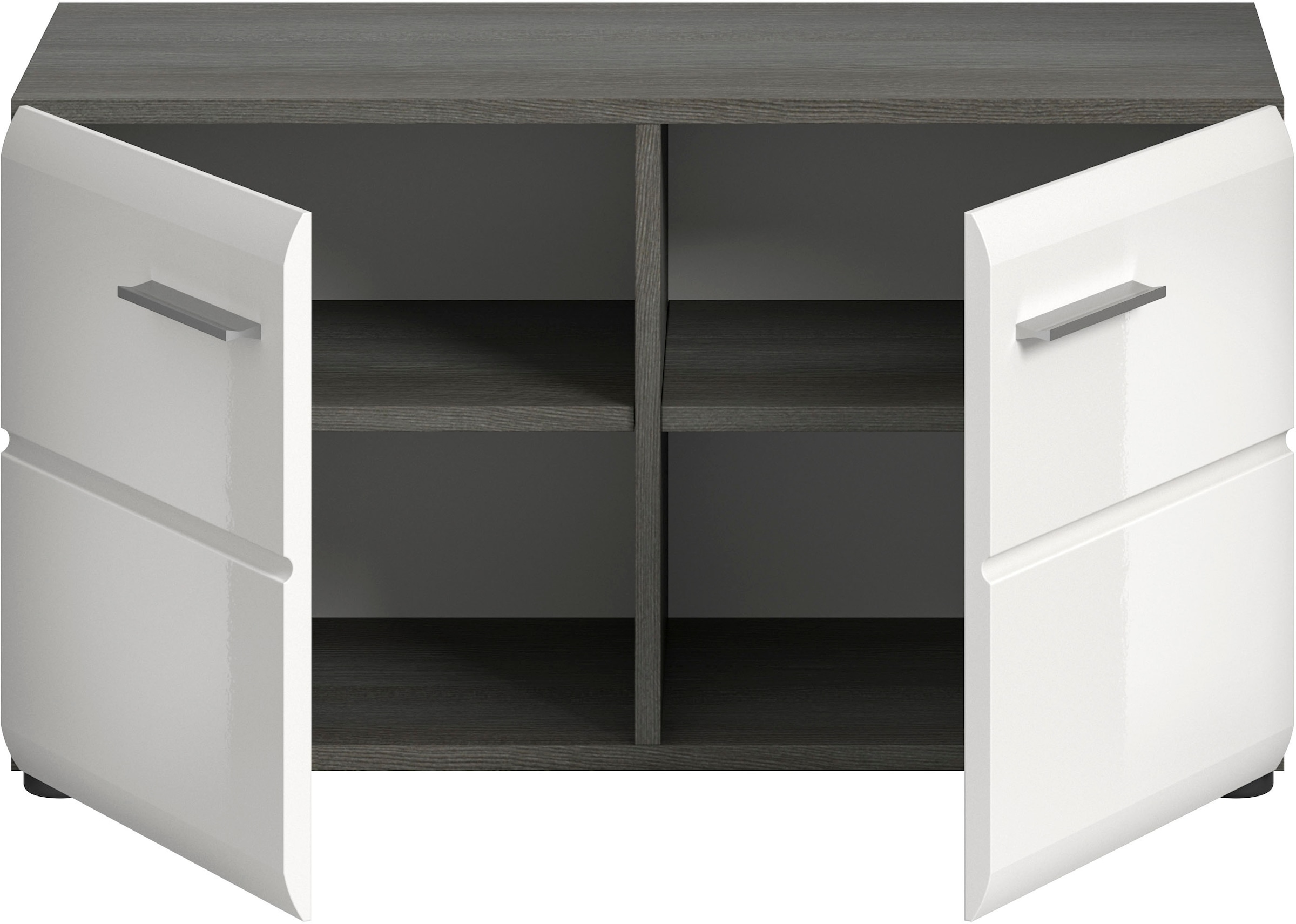 INOSIGN Sitzbank »Rumba, Breite 80cm, Hochglanz Front, 2 Türen, 2 Einlegeböden, 4 Fächer« Schuhbank, Schuhschrank, Flurbank, Flurmöbel