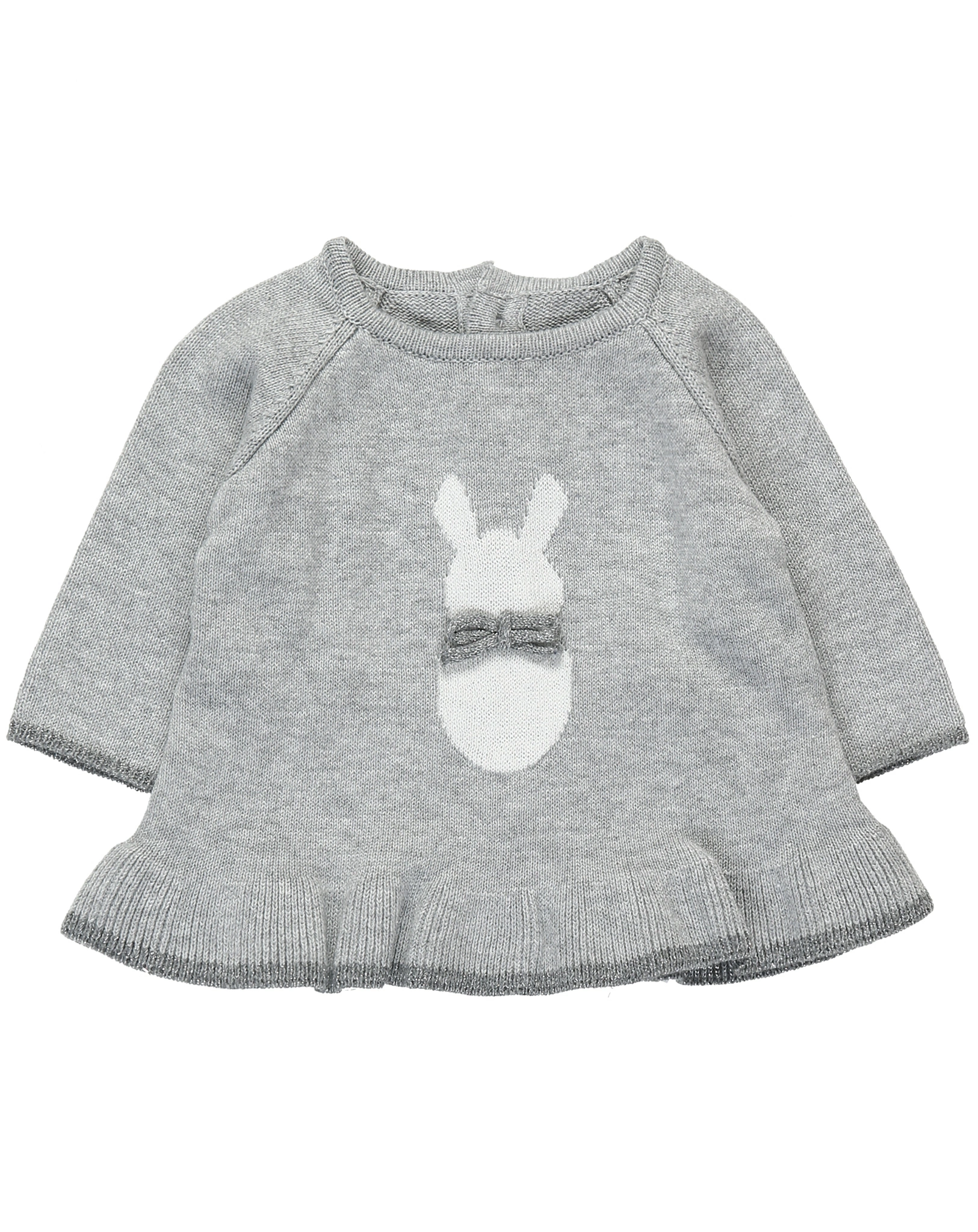 Strickpullover BUNNY 3-teilig in grau meliert