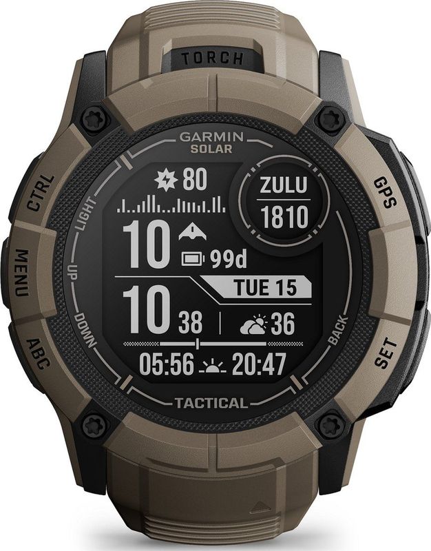 Garmin Instinct 2X Solar - Tactical Edition - Coyote Tan - Smartwatch