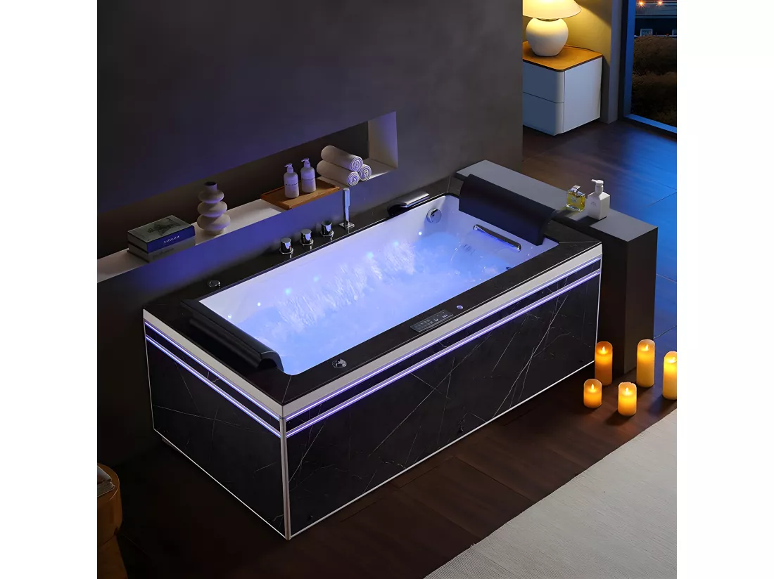 Baignoire balneo Thérapeutique ALTESS BLACK170 2 places ARCHIPEL® - 170x86