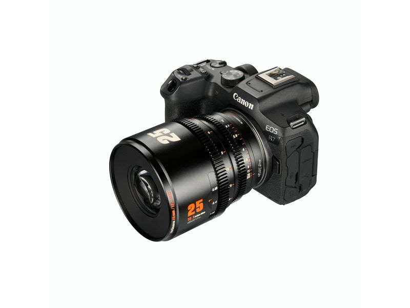 7Artisans Festbrennweite 25mm T/2.1 – Canon RF Kompaktes, leichtes Objektiv für Kameras mit Super35-Sensoren