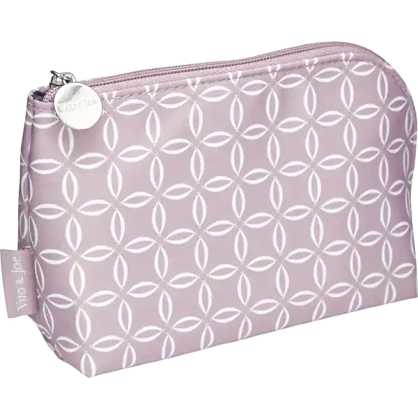 Schminktasche mauve mit Fantasiemuster