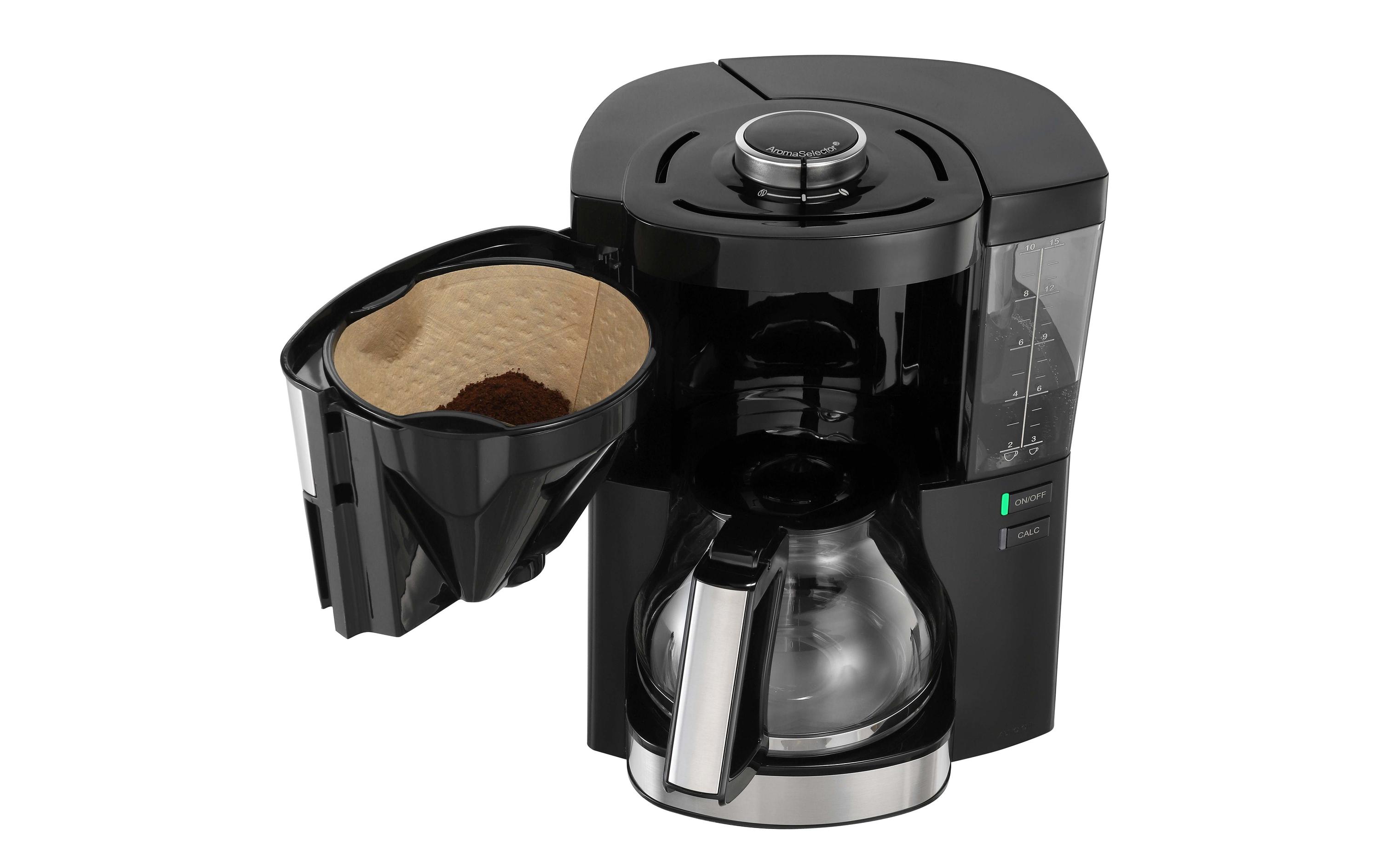 Filterkaffeemaschine Look Perfection SchwarzKaffeemaschine mit Schwenkfilter und herausnehmbarem Filtereinsatz