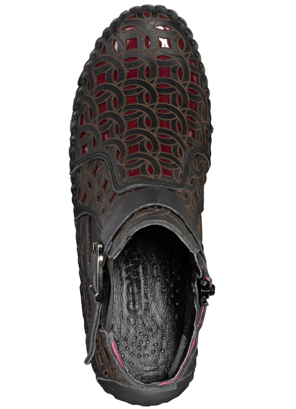 Gemini Bootie aus fantasievoll gelochtem Nappaleder