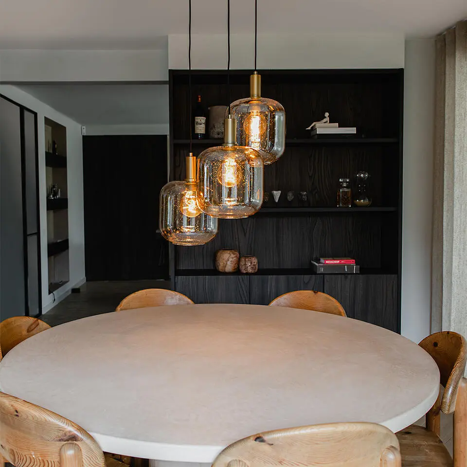 Qazqa hanglampen zuzanna oranje e27