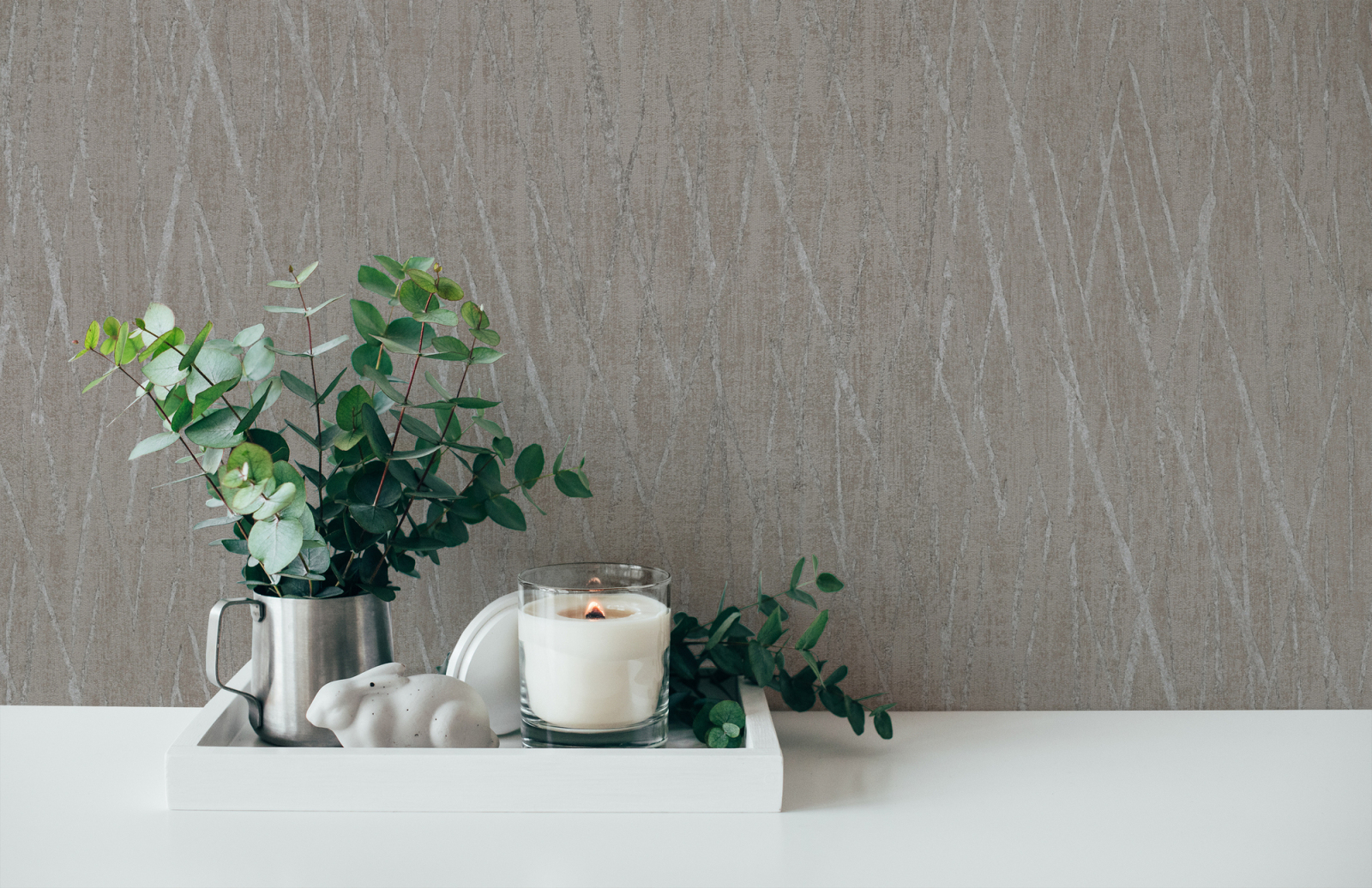 A.S. Creation Vliestapete HYGGE - grau metallic - Struktur - 10 Meter